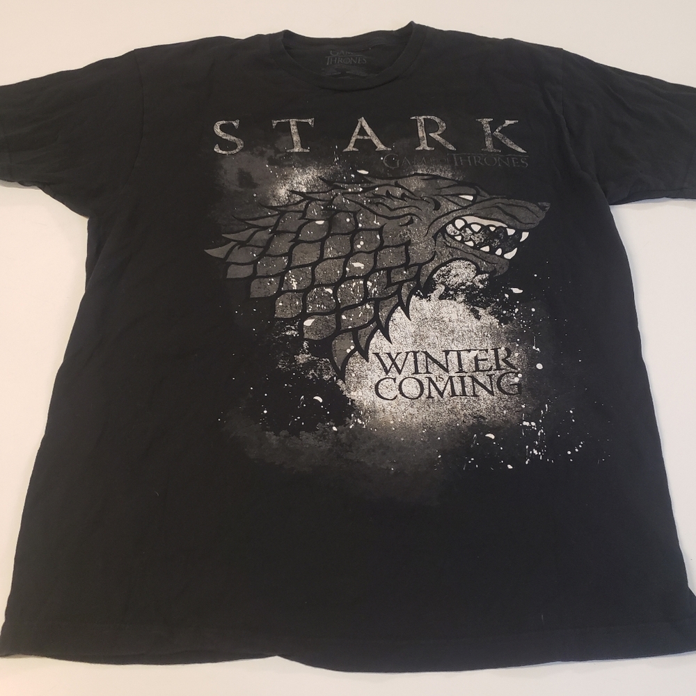 Black Game of Thrones Stark tee shirt size XL